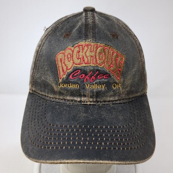 Rockhouse Coffee Strapback Hat Brown One Size Adjustable Embroidered - Picture 2 of 9